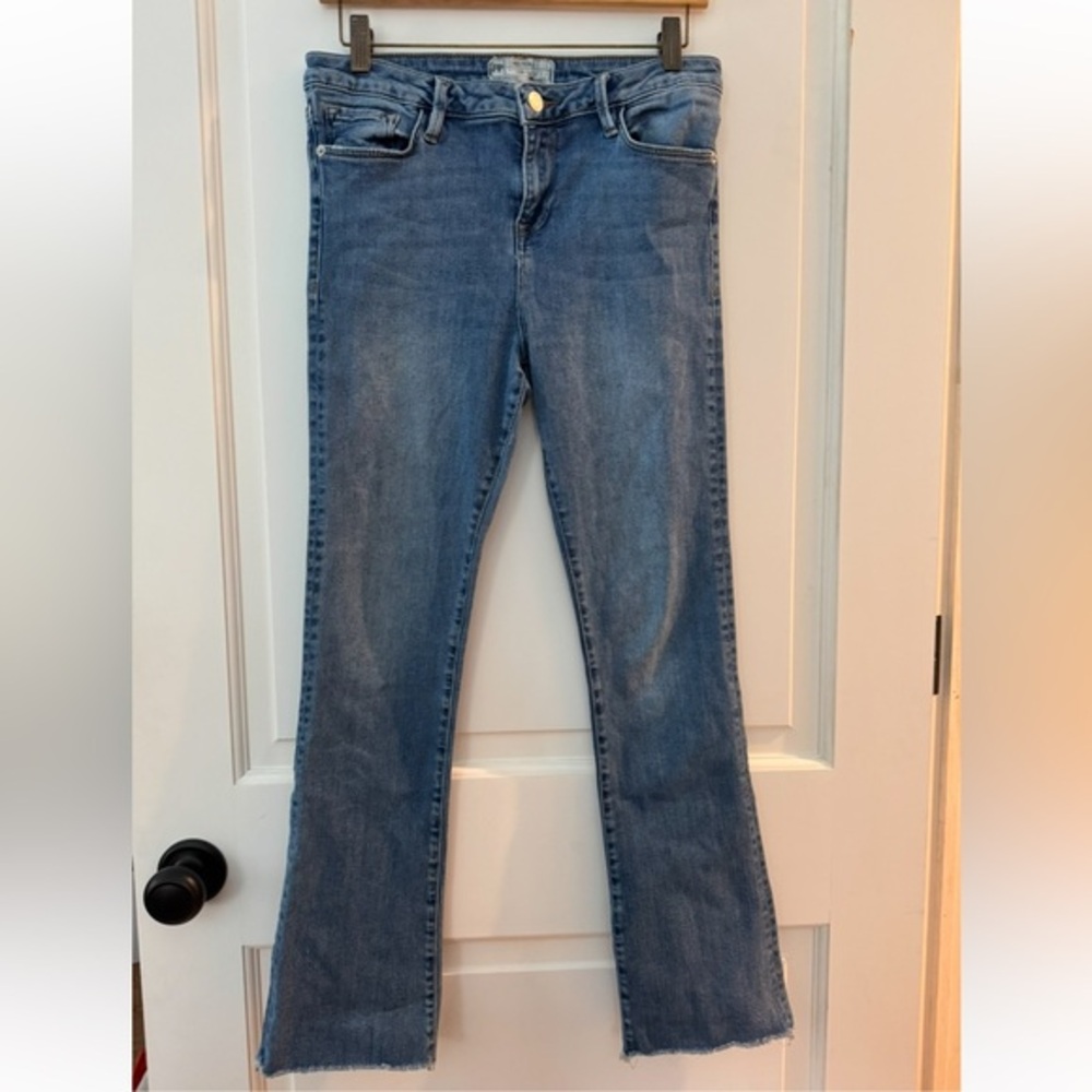 Free People Classic Blue Wide Leg Jeans